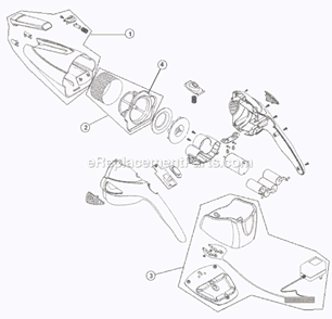 Page A Diagram and Parts List for M0880  Dirt Devil Hand Vacuum